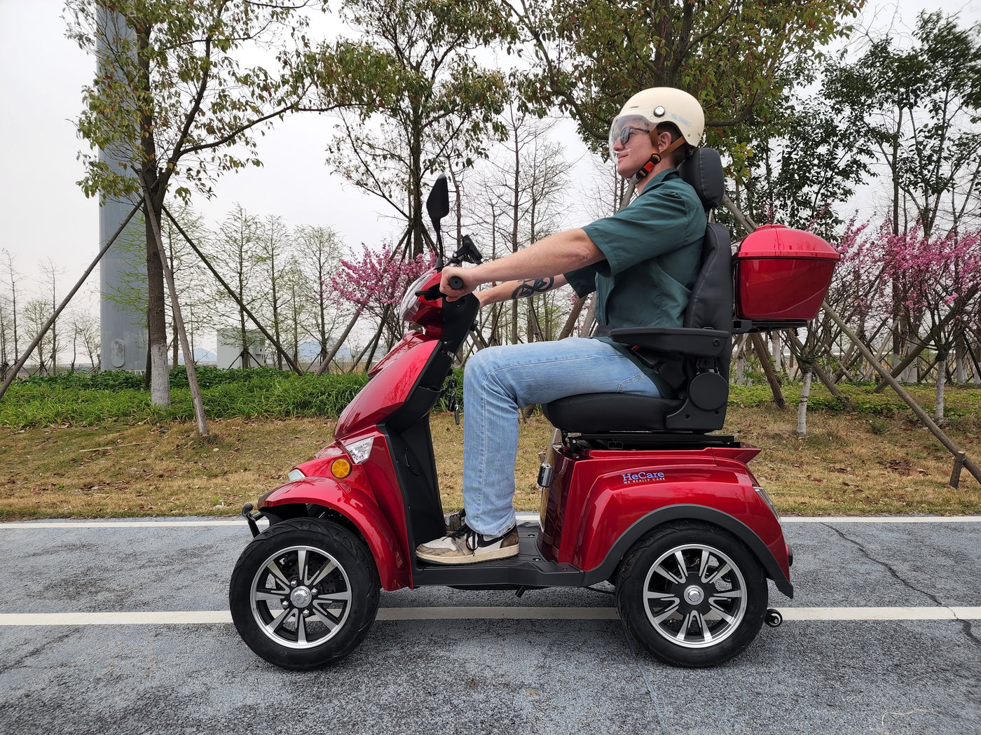 HeCare T408-3-4 Ranger 3 Electric 4 Wheel Electric Mobility Scooter With Enhanced Mobility, Safety and Comfort