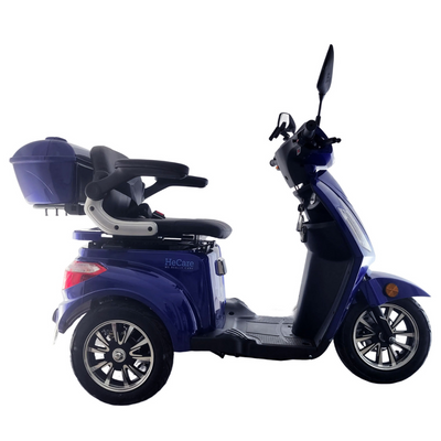 HeCare Ranger 1 Three wheeled Electric Mobility scooter Fastest in Navy 45 Miles range- 4 wheeled- 8mph- Faster Free Demonstration Delivery
