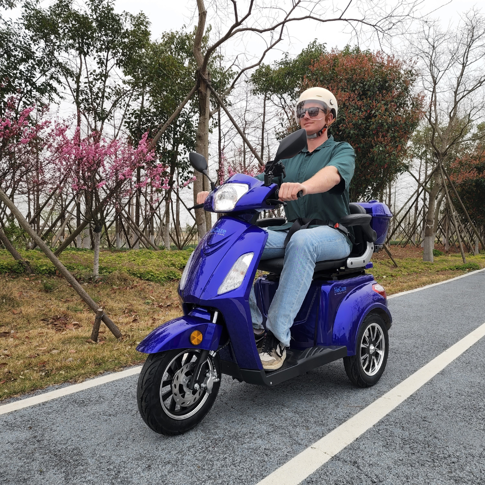 HeCare Ranger 1 Three wheeled Electric Mobility scooter Fastest in Navy 45 Miles range- 4 wheeled- 8mph- Faster Free Demonstration Delivery