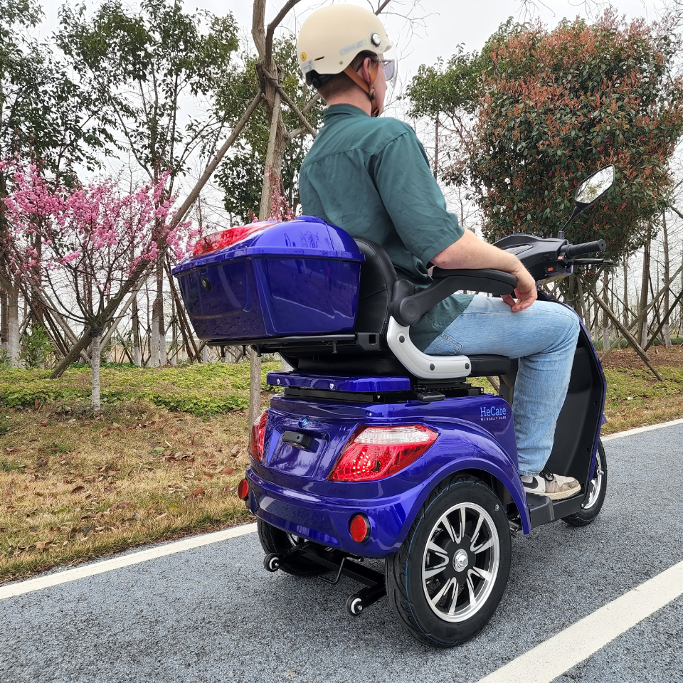 HeCare Ranger 1 Three wheeled Electric Mobility scooter Fastest in Navy 45 Miles range- 4 wheeled- 8mph- Faster Free Demonstration Delivery