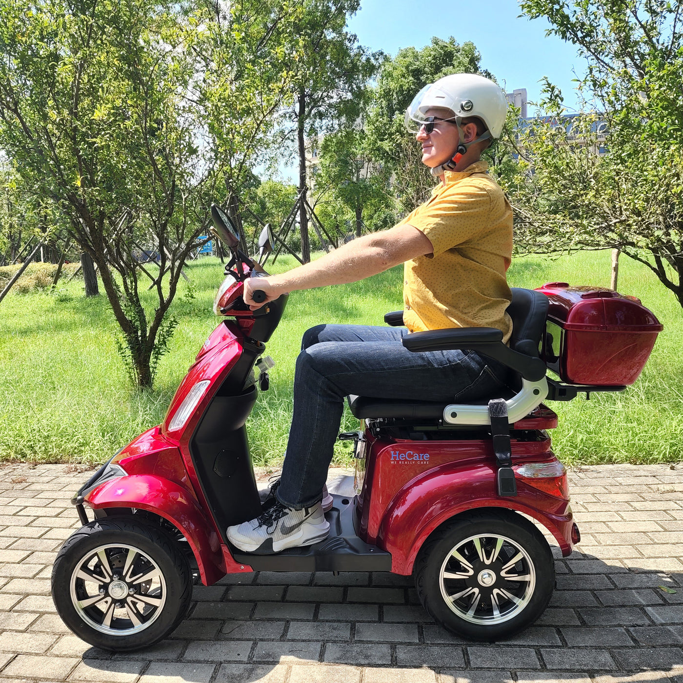 HeCare T408-1-4 Ranger 2 Electric 4 Wheel Electric Mobility Scooter With Enhanced Mobility, Safety and Comfort