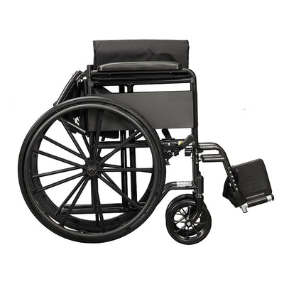 Hecare Silver Sport Self Propelled lightweight Folding back Steel Wheelchair
