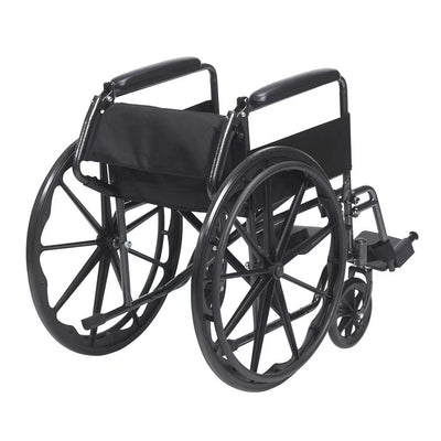 Hecare Silver Sport Self Propelled lightweight Folding back Steel Wheelchair